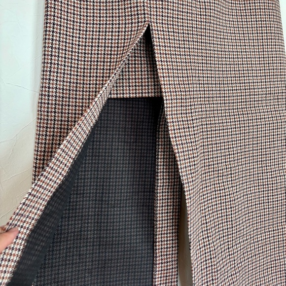 MAJE Jaisa Brown Houndstooth
Pattern Slit Midi Skirt - Picture 7 of 16